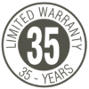 35 years limited warranty icon